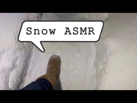 Walking on Snow ASMR - Winter Night Sounds Loop for Sleep - No Talking