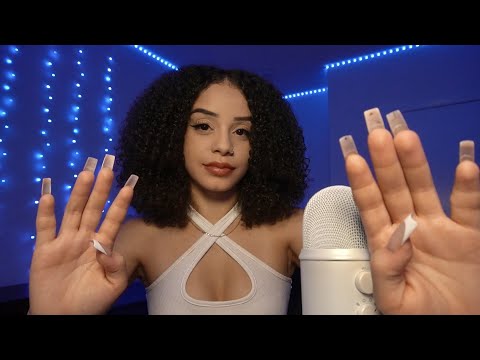 ASMR | Gentle Face Touching w/ Positive Affirmations + Negative Energy Plucking + Mouth Sounds  ✨