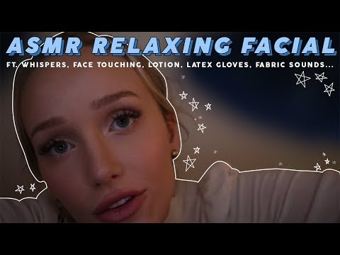 ASMR Relaxing Spa Facial Roleplay (skin exam, face touching, lotion, latex gloves…) | GwenGwiz