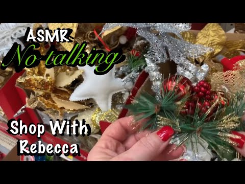 ASMR Shopping with me at Walmart! (No talking) Christmas