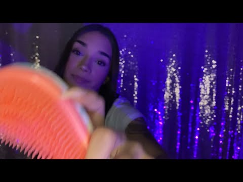 ASMR | Hair Brushing (personal attention, layered sounds)