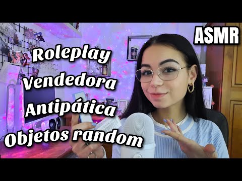 ASMR Roleplay VENDEDORA ANTIPÁTICA😳😜 Objetos random | ASMR en español | ASMR para dormir | Pandasmr