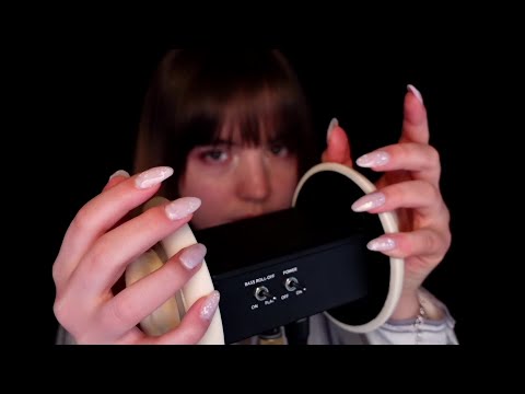 Fast and Tingly Nail Tapping ASMR 💚💤 Gel nail tapping with 3Dio 💤