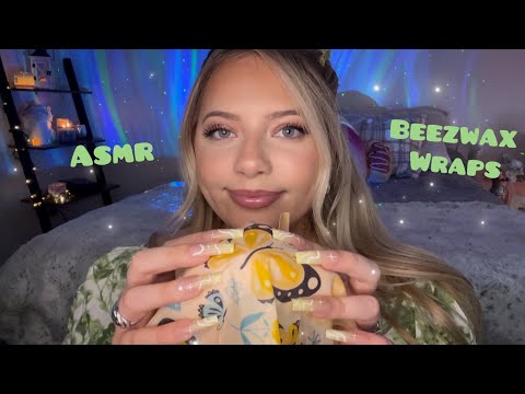 Asmr with Beezwax Wraps - Sticky Sounds, Tapping, Scratching! So tingly!😴