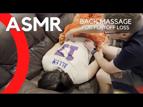 ASMR Relaxing a Distraught Bill's fan after playoff loss | Back Massage, Back Trace, and Back Tickle