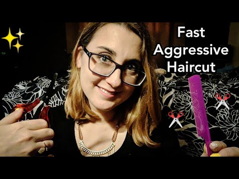 ASMR Fast & Aggressive Hair Cut (Mimi Custom)