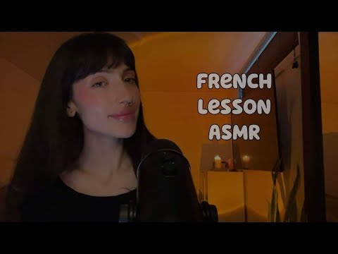 Teaching you French ♡ asmr (french lesson, basics, mouth sounds and hands sounds)