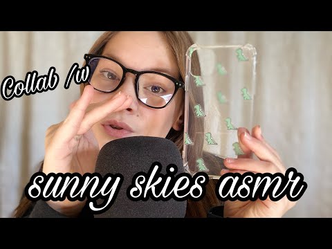 (Collab with sunny skies asmr)-inaudible whispering + tapping~Tiple ASMR