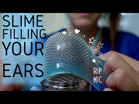 INTENSE SLIME IN YOUR EARS - ASMR Ruining the Microphone??