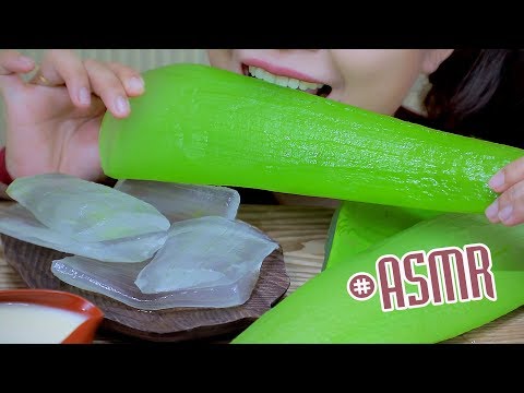 ASMR Mukbang Aloe Vera vs condensed milk ,crunchy gulping eating sounds+食べる,咀嚼音,BJ먹방 이팅 | LINH-ASMR