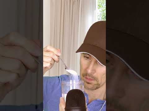 ASMR Tapping And Scooping A Spoon In A Sugar Jar #short