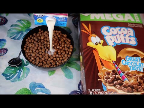 MEGA SIZE COCO PUFFS ASMR EATING SOUNDS
