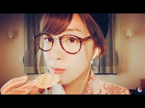 [Sub]ぱりんこ煎餅＆梨の咀嚼音 Japanese salt rice cracker and pear eating sound