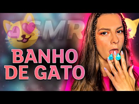 ASMR BANHO DE GATO | SPIT PAINTING  😻👅💦