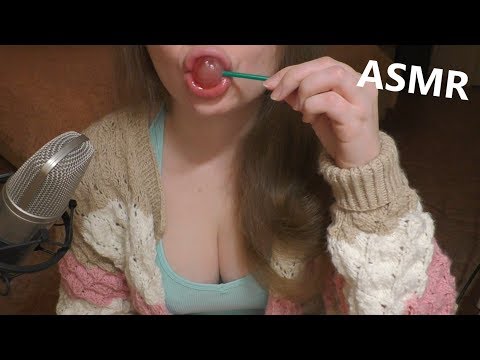 ASMR LICKING lollipop mouth sounds NO TALKING