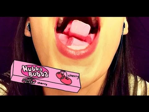 💖 ASMR 🍬 Bubble Gum Chewing a WHOLE Pack 🍬