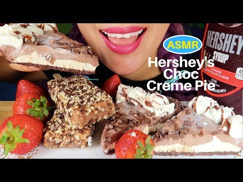ASMR 허쉬즈 초코크림파이+초코 아이스크림 리얼사운드 먹방 |HERSHEY’S CHOCOLATE CREME PIE+ICE CREAM EATING SOUND| CURIE.ASMR