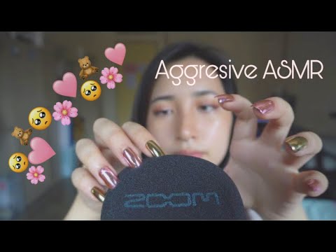 ASMR Tingly Mic Tapping and Scratching 🌸🥺 [Foam Windshield]
