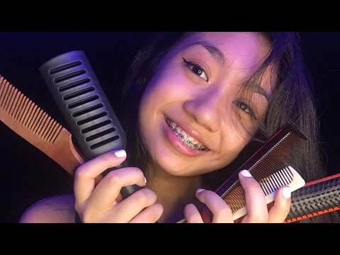 ASMR ~ Different Hair Comb Sounds