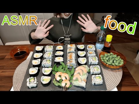 ASMR maki sushi mukbang | eating sounds crispy [no talking]