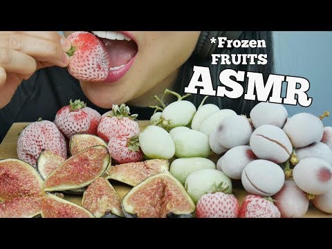 ASMR FROZEN Grapes + Strawberries + Figs (EATING SOUNDS) NO TALKING | SAS-ASMR