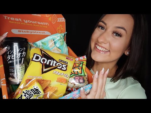 [ASMR] Trying Japanese Snacks/Candy 😍 (Tokyo Treat July Unboxing)