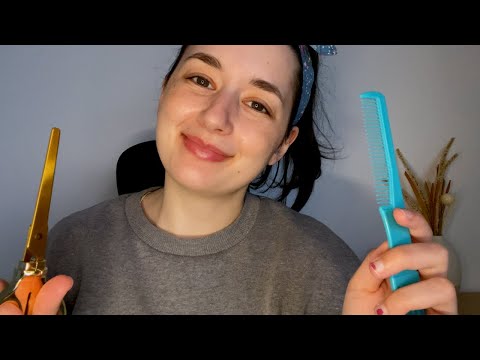 ASMR| Haircut and Hair Oiling- Big Sis Does Your Hair! (Soft Spoken)