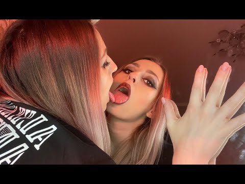 ASMR double Kiss and Lick with mirror 💋👅