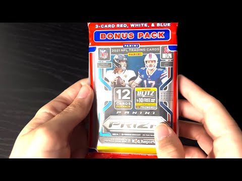 ASMR 2021 Panini Prizm Football Cello Pack Opening With Gum Chewing whispering and Tapping Sounds!