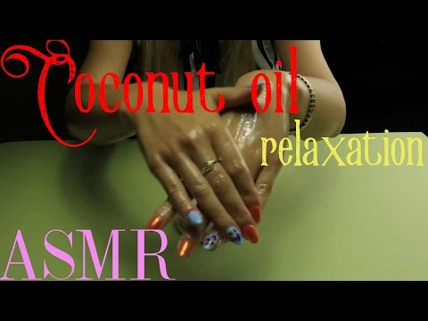 ASMR sleep -  hands massage relaxation with coconut oil ☆  tapping ☆ whispering ☆ tingles