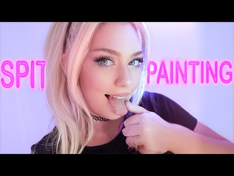 ASMR SPIT PAINTING THE ALPHABET on YOUR FACE! ~ PERSONAL ATTENTION TINGLES