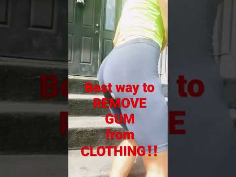 BEST way to remove GUM from clothing #shorts