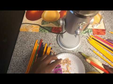 ASMR Eating | Sharping Pencils