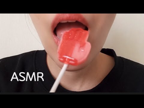 ASMR LOLLIPOP LICKING EATING mouth sounds леденец