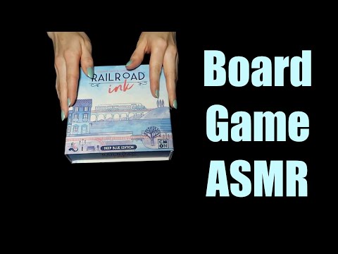ASMR Board Games - Railroad Ink ⭐ Teach and Playthrough ⭐ Soft Spoken ⭐ Writing sounds