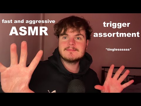 Fast & Aggressive ASMR trigger assortment (tapping, scratching, mic triggers, visuals)