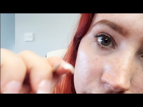 ASMR you have something in your eye (spit painting, real camera touching, lofi)