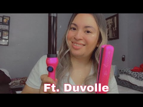 ASMR| Chitchat w/me while styling my hair ft. Duvolle Styling Iron & Curling Wand- soft spoken