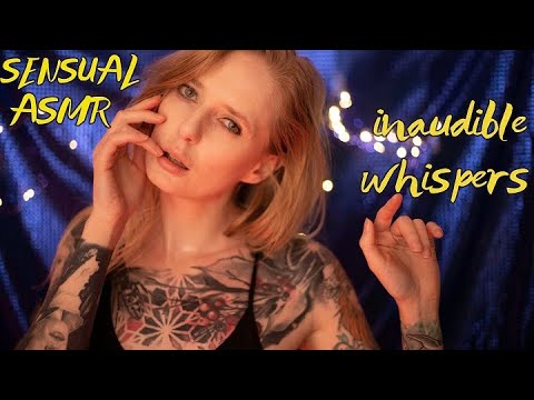 ASMR Sensual Semi-inaudible/unintelligible whisper to Fall Asleep🌙(Echo,face touching, mouth sounds)