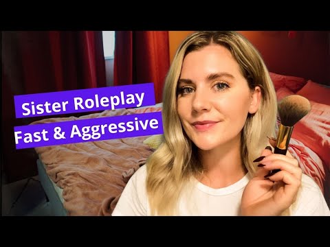 ASMR RP Christian Sister Does Your Makeup for a Party [Fast & Aggressive]