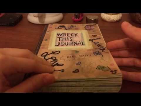 Wreck This Journal ASMR: Page Flipping, Cutting and Folding Paper, Writing, etc :)