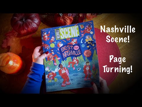 ASMR Request ~ Nashville Scene Magazine! (No talking with gum chewing) Page turning w/deep crinkles!