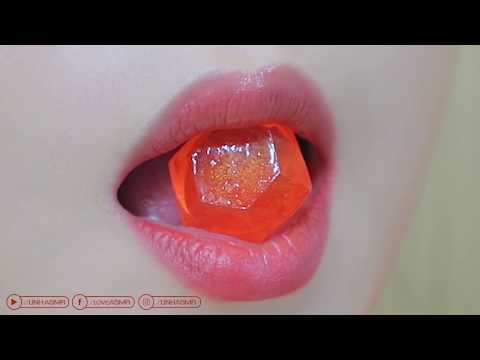 EATING LIPS ASMR | DIAMOND JELLY+GRAPE JELLY+PLANET GUMMY , CHEWY SQUISHY EATING SOUND | LINH-ASMR
