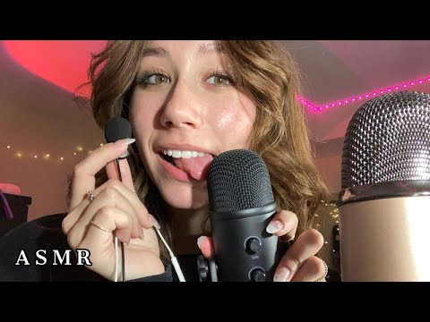 asmr | fast mouth sounds with 5 different microphones!!
