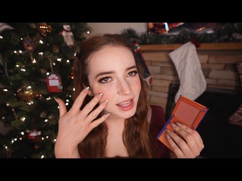 ASMR Doing Your Holiday Party Makeup (fast & aggressive-ish)