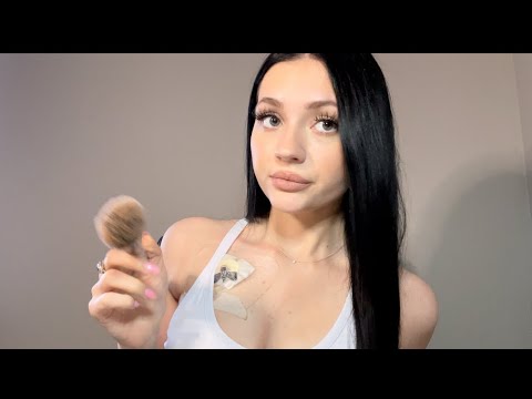 ASMR| GET READY WITH ME (MY RECENT GO TO MAKEUP LOOK)
