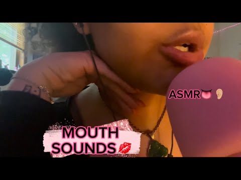 ASMR whisper👄🗣️ ramble and inaudible mouth 😛sounds with sound adjustments