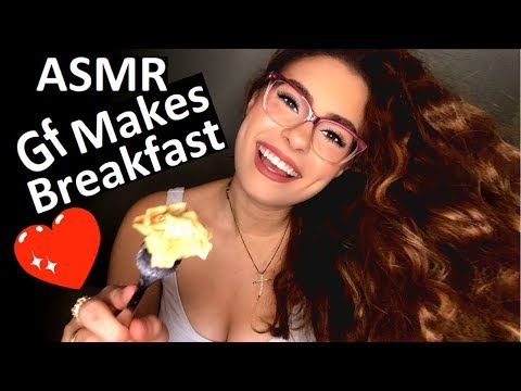 ASMR GF Cooks Breakfast ✨ ~Feeding you & Cooking Sounds~