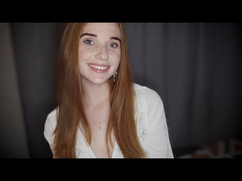 ASMR - Trainee angel asks you personal questions. Clicky whispers, writing sounds and tapping.