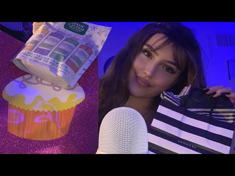 ASMR ~ what I got for my birthday 🎂 | sound assortment, tapping, whispering
